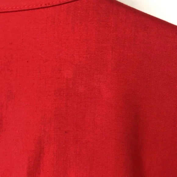 Eileen Fisher Red Trench Coat with Notched Lapels - Picture 7 of 12